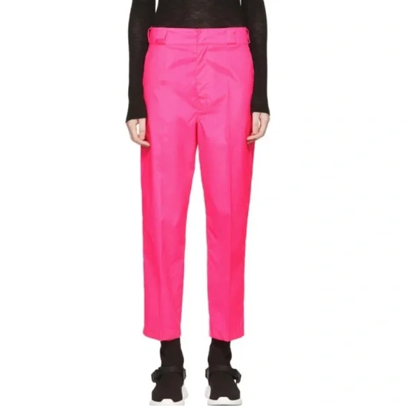 Prada Prada Pink Techno Logo Trousers 38  2 $890 - Picture 2 of 11